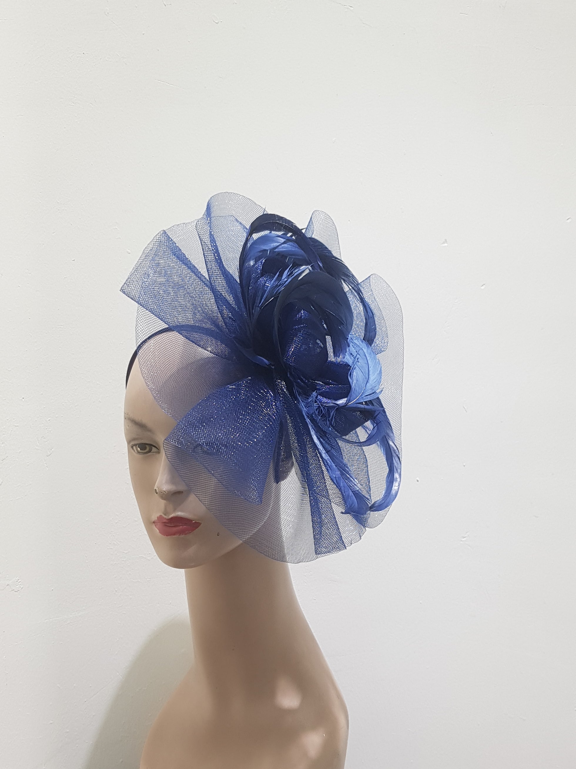 Crin & feather fascinator