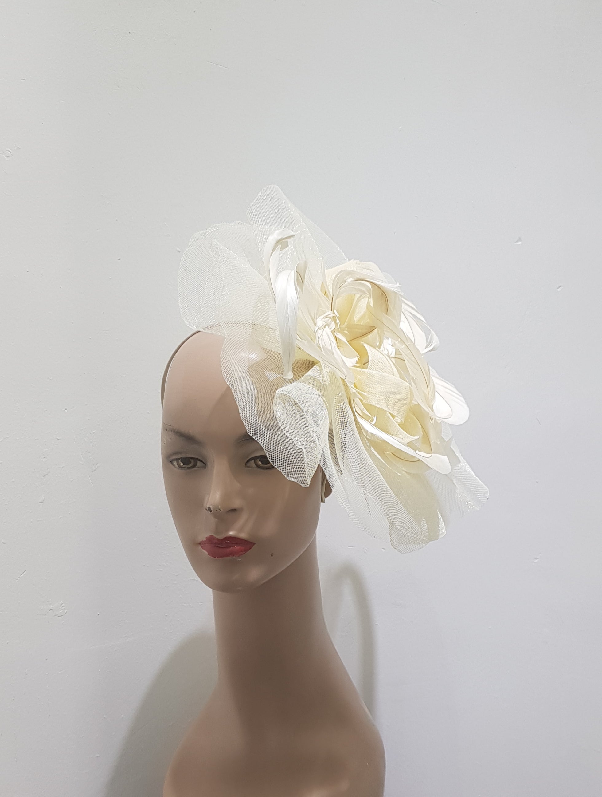 Crin & feather fascinator