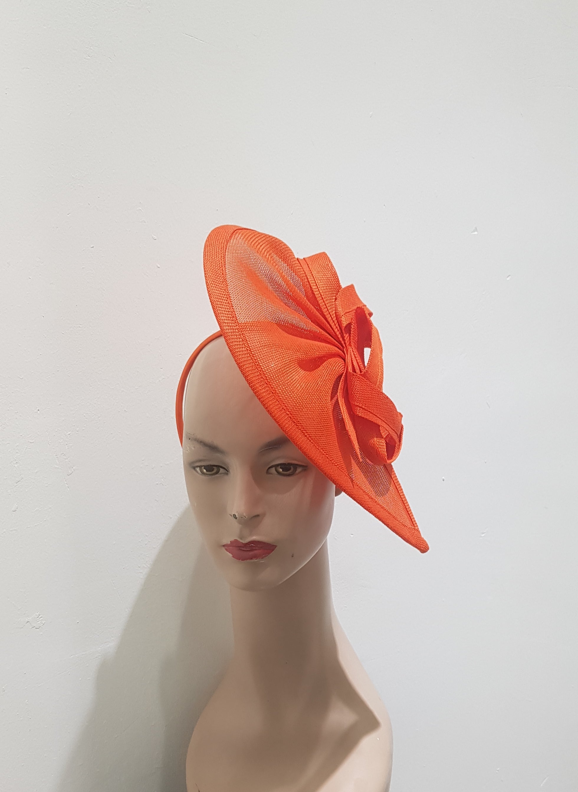 "Tangerine Twist Sinamay Fascinator"