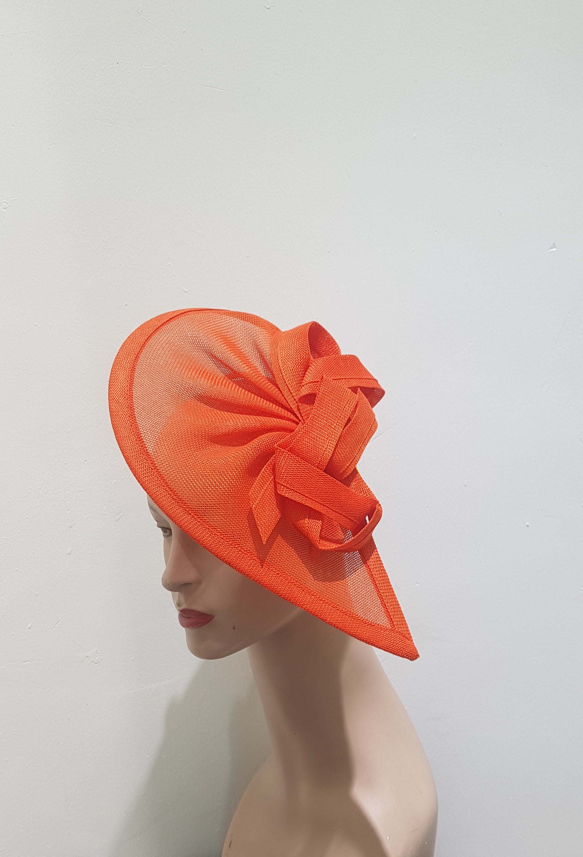 "Tangerine Twist Sinamay Fascinator"