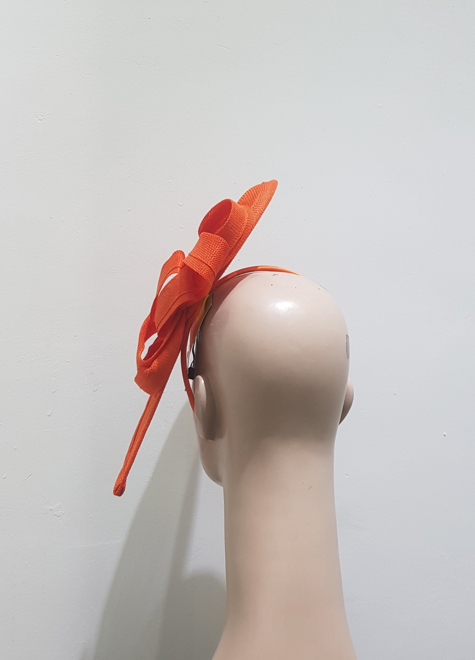 "Tangerine Twist Sinamay Fascinator"