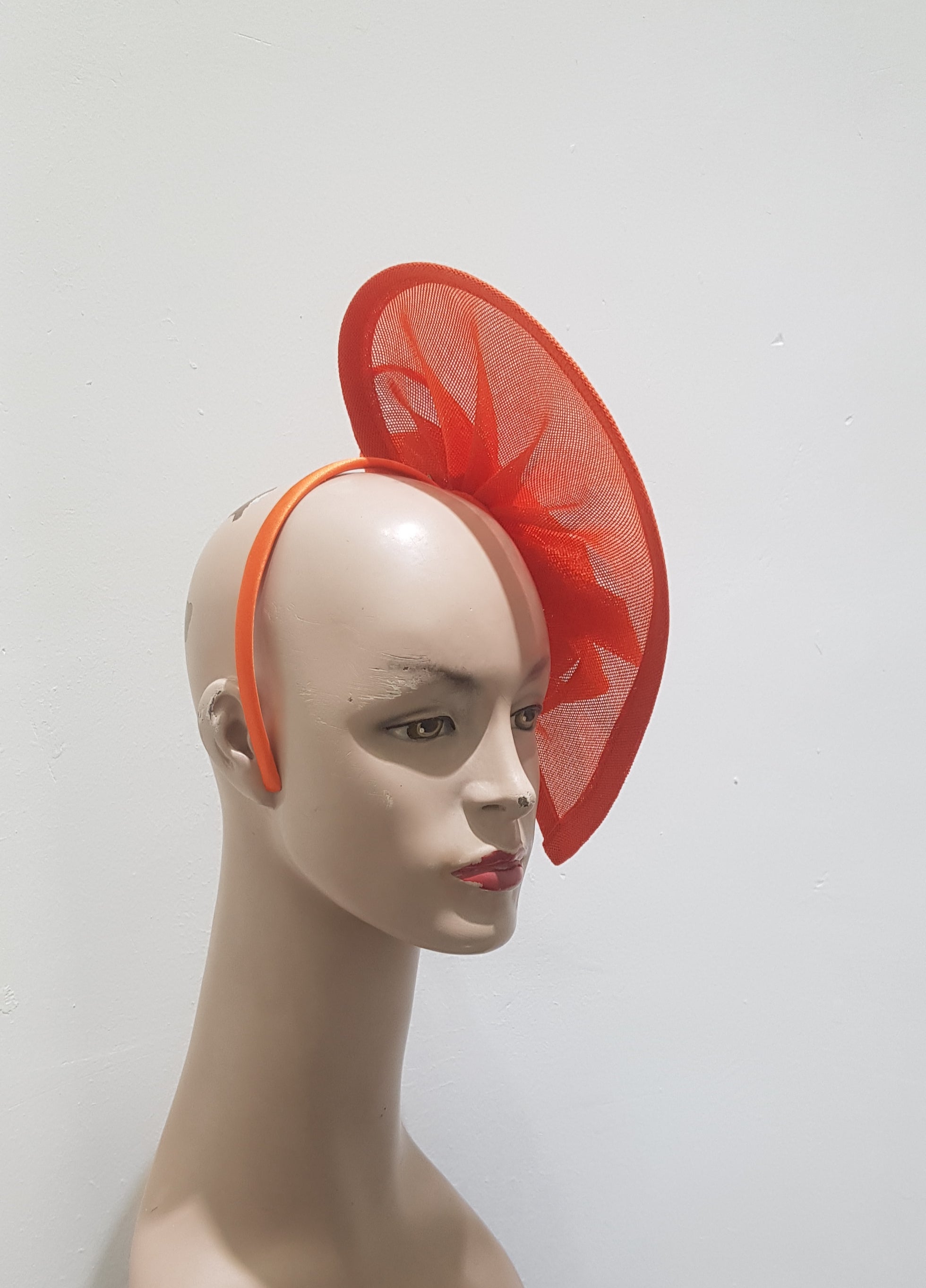 "Tangerine Twist Sinamay Fascinator"