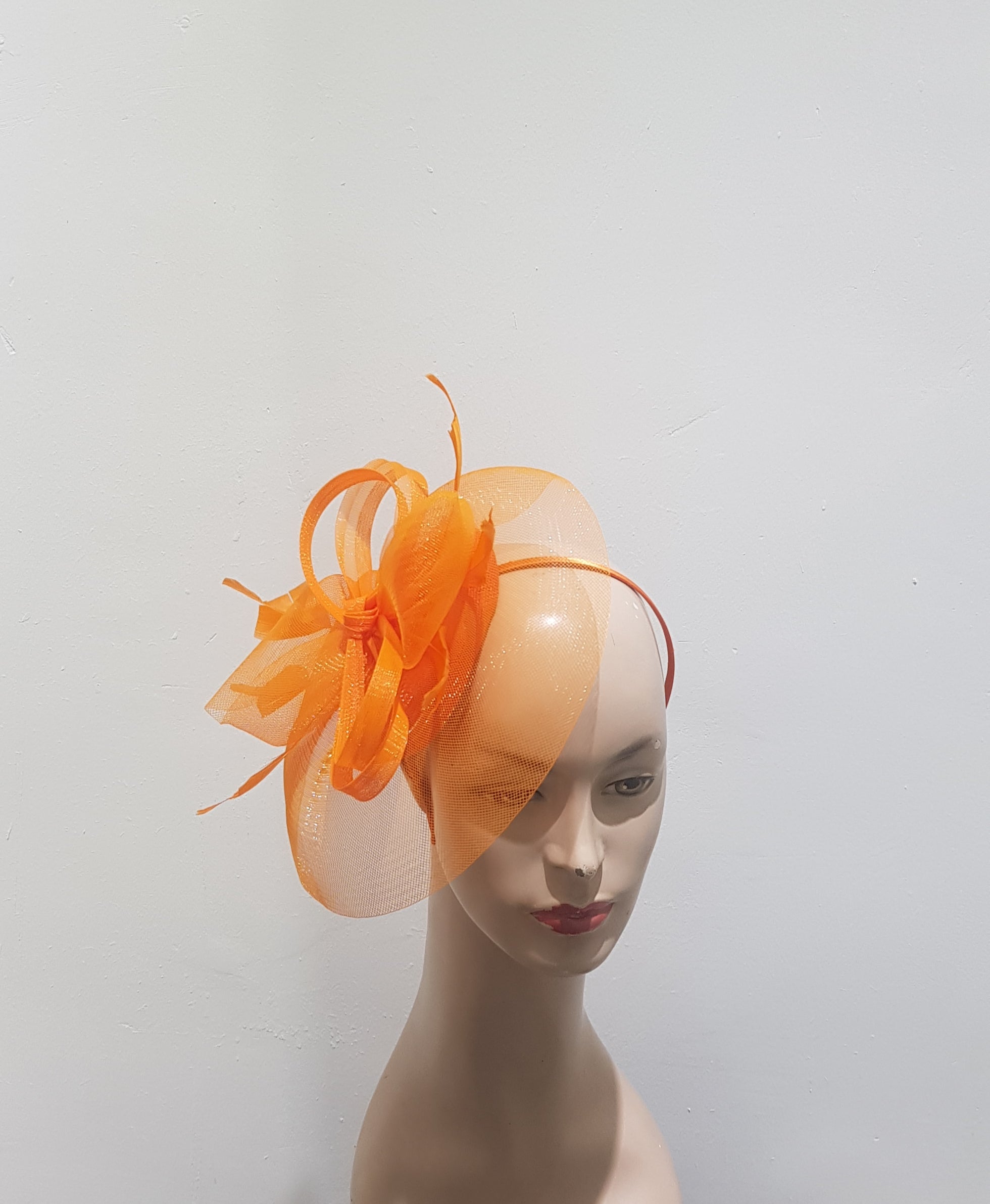 "Radiant Rainbow Crinoline Feathered Fascinator Collection"