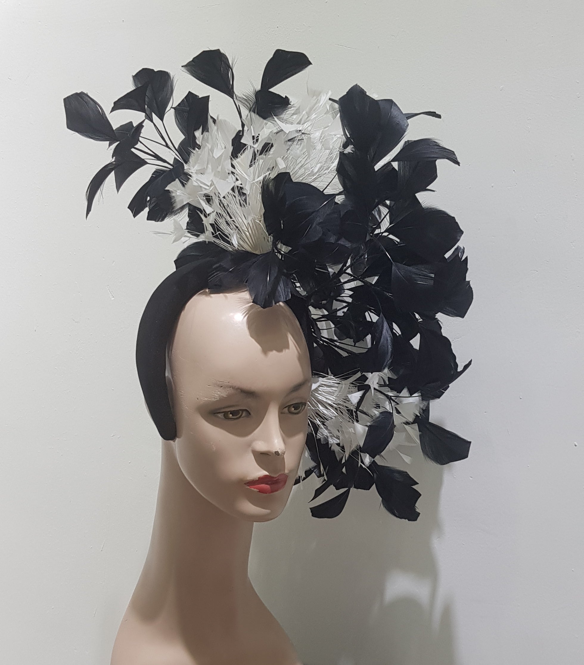 Monochrome Majesty Feather Headdress