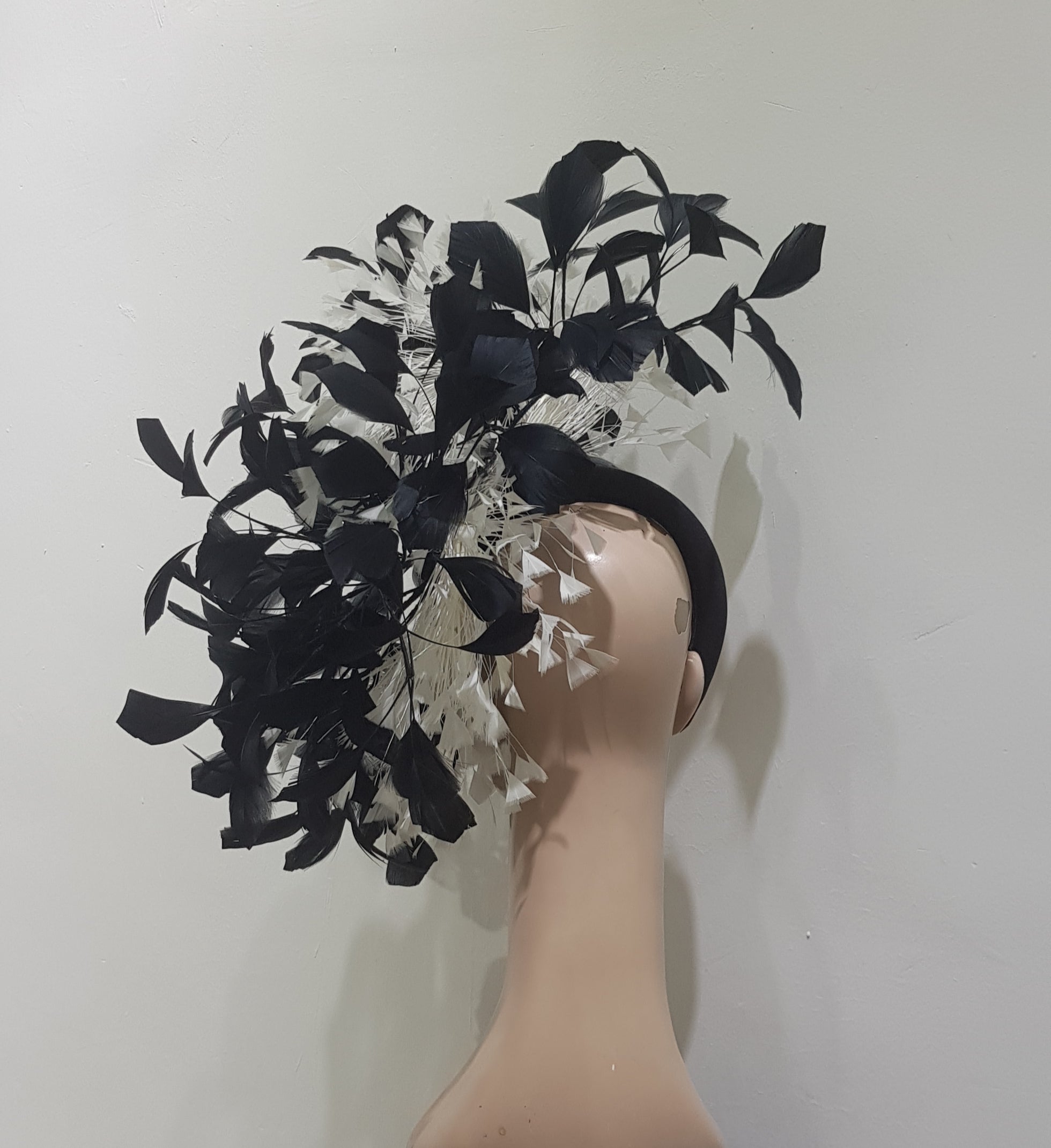 Monochrome Majesty Feather Headdress