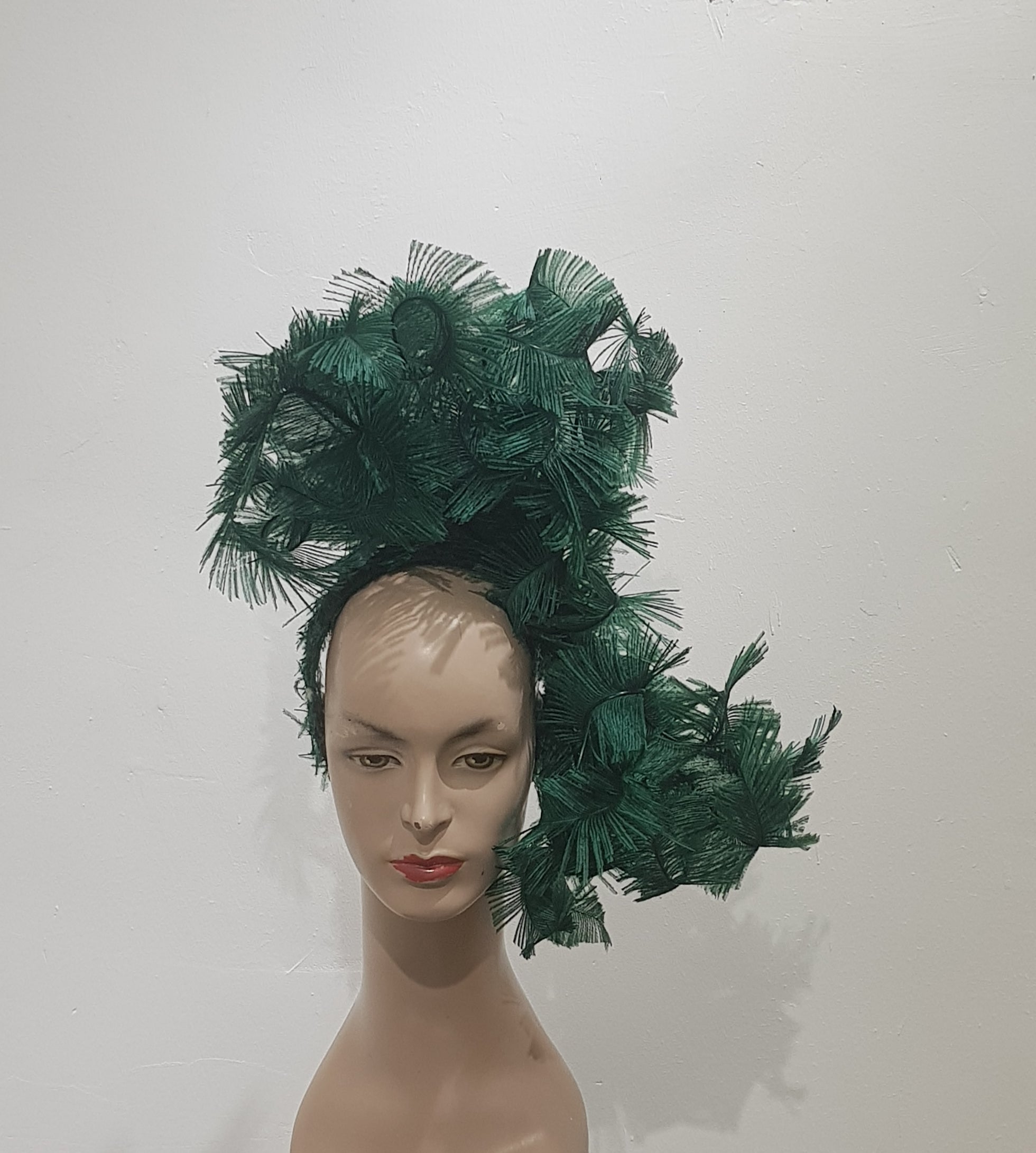 Emerald Ensemble Feather Fascinator