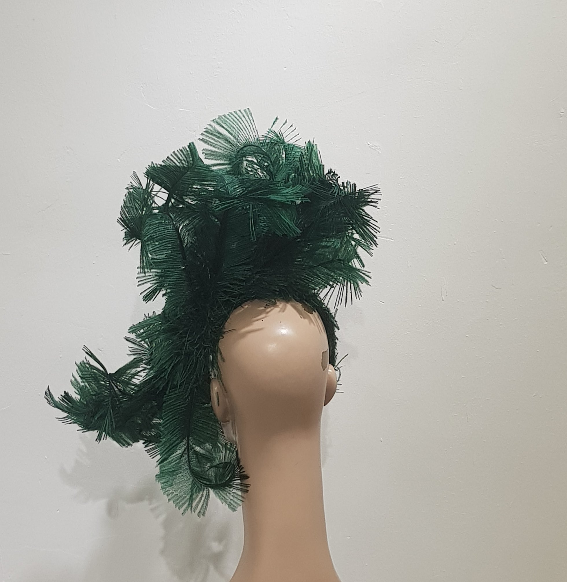 Emerald Ensemble Feather Fascinator