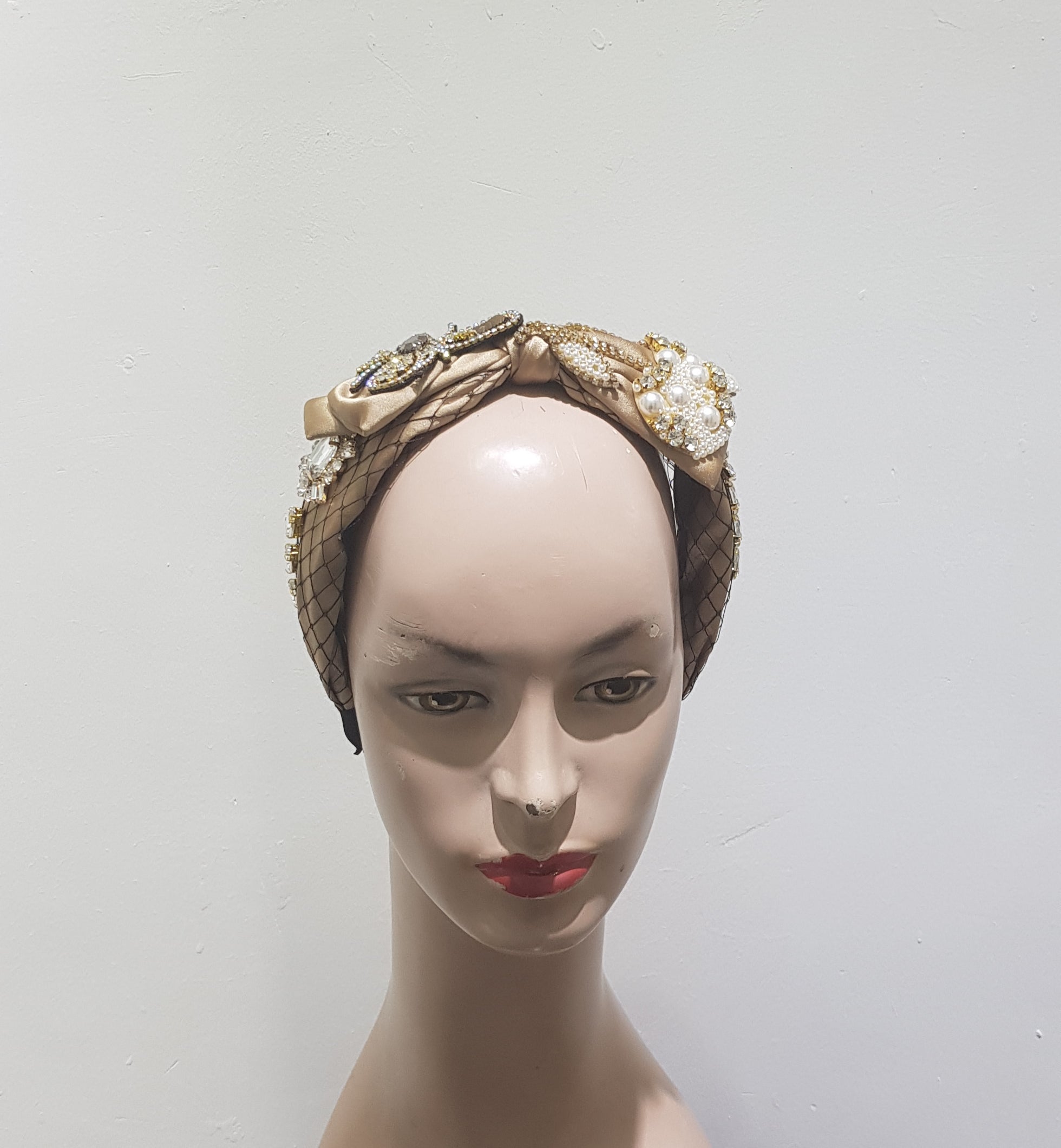 Vintage Opulence: Embellished Knot Headband