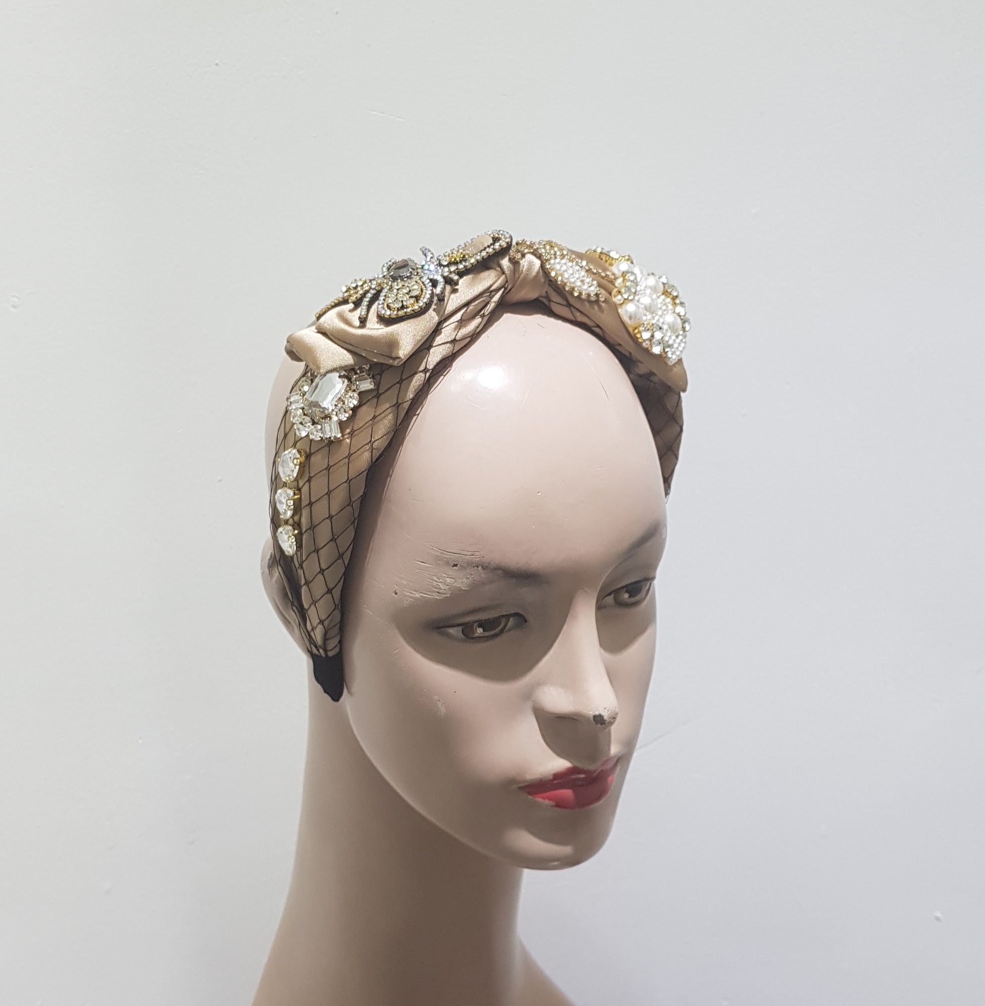 Vintage Opulence: Embellished Knot Headband