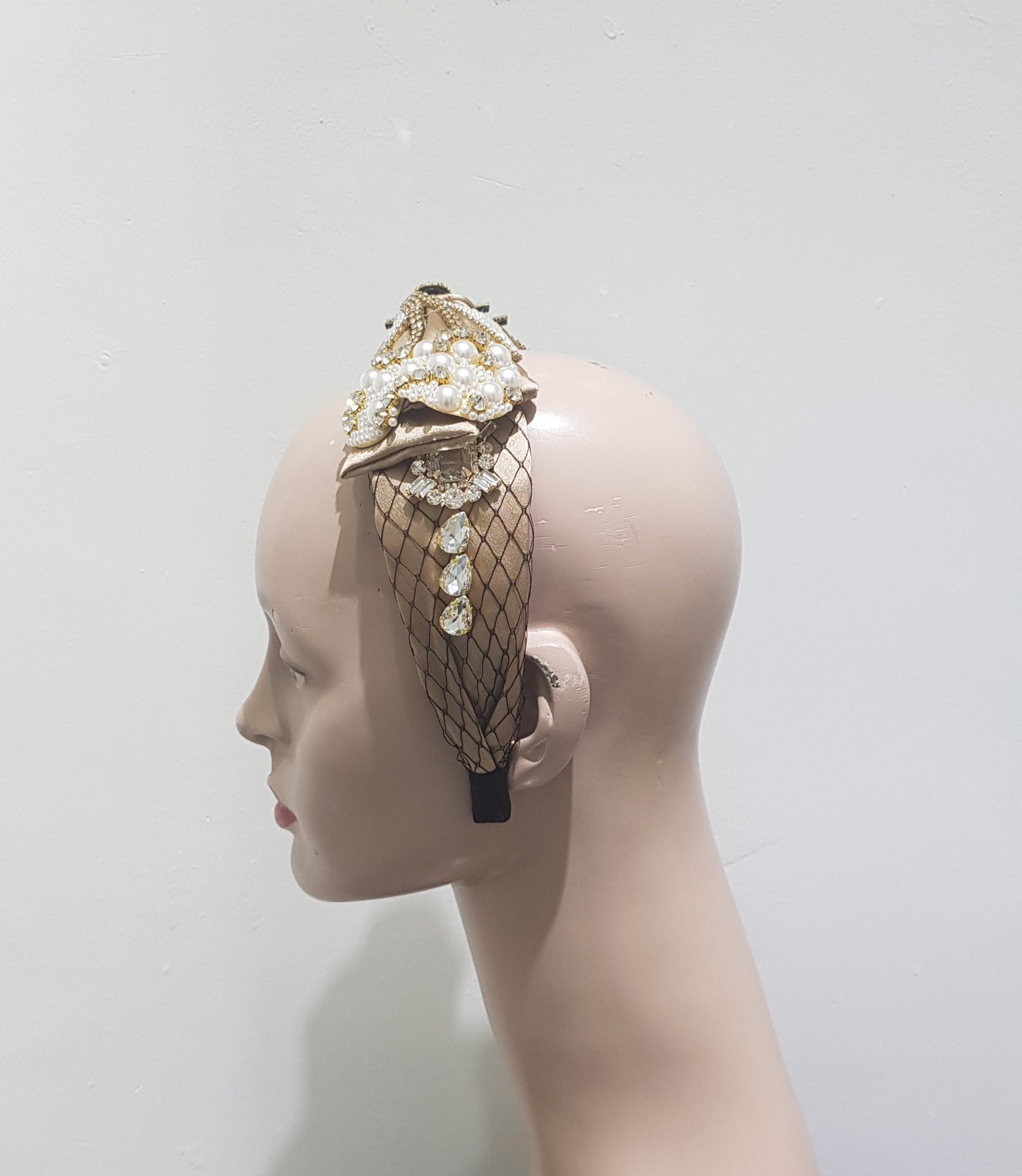 Vintage Opulence: Embellished Knot Headband