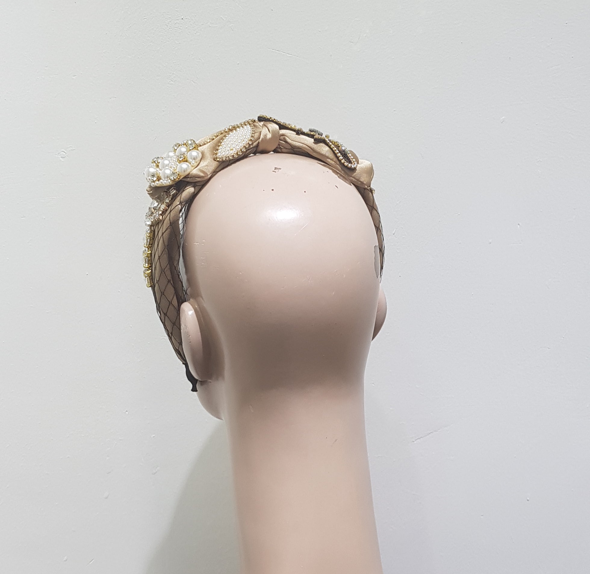 Vintage Opulence: Embellished Knot Headband