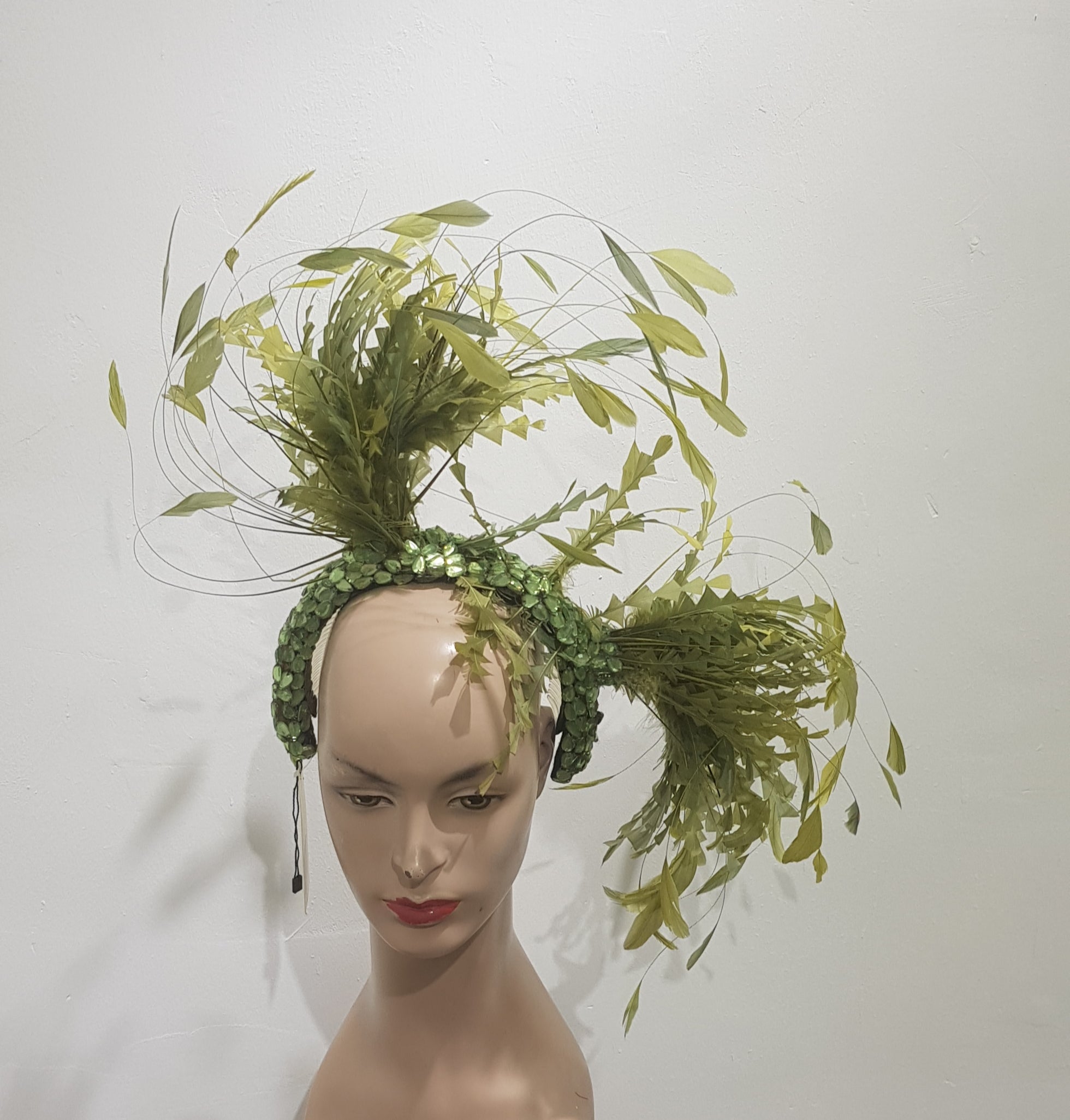 Enchanted Garden: Leaf and Feather Fascinator