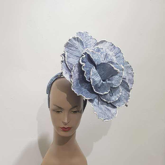 Denim Bloom Fascinator