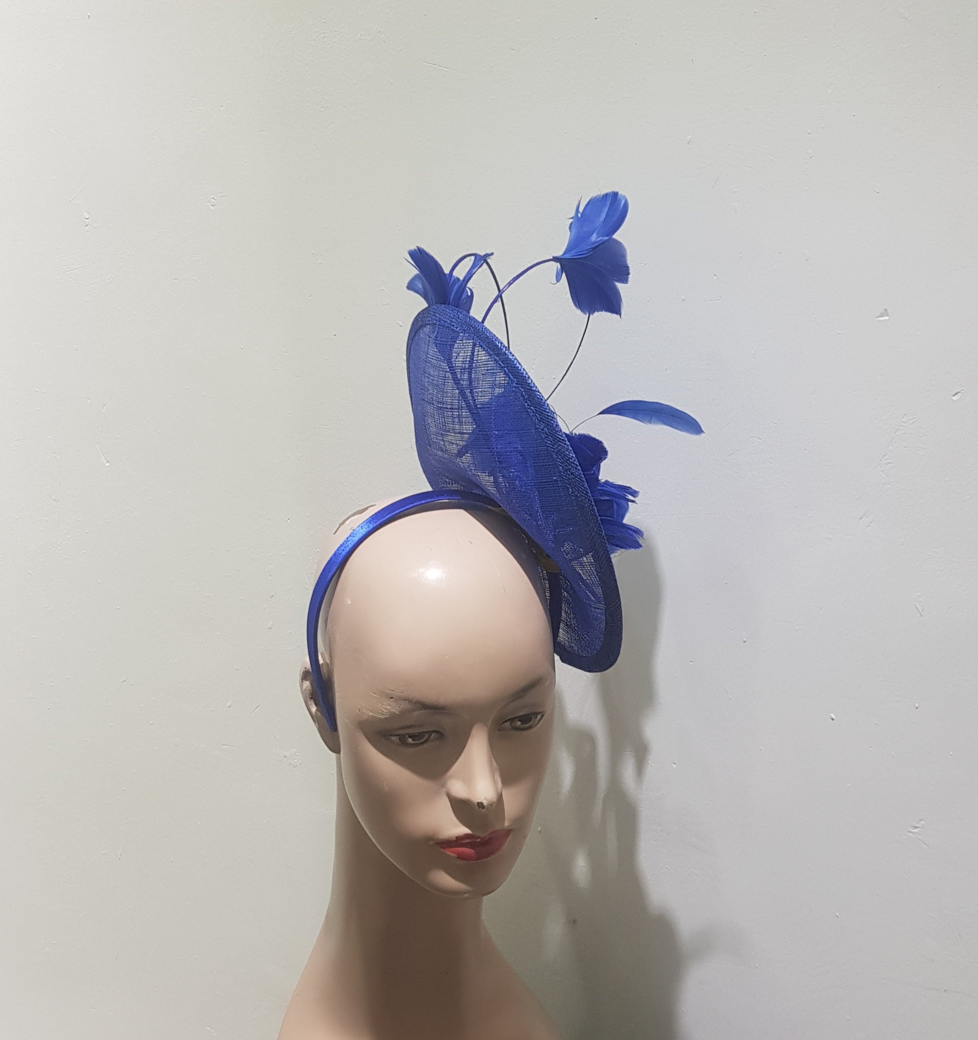 Sapphire Sinamay Feather-flowery Fascinator