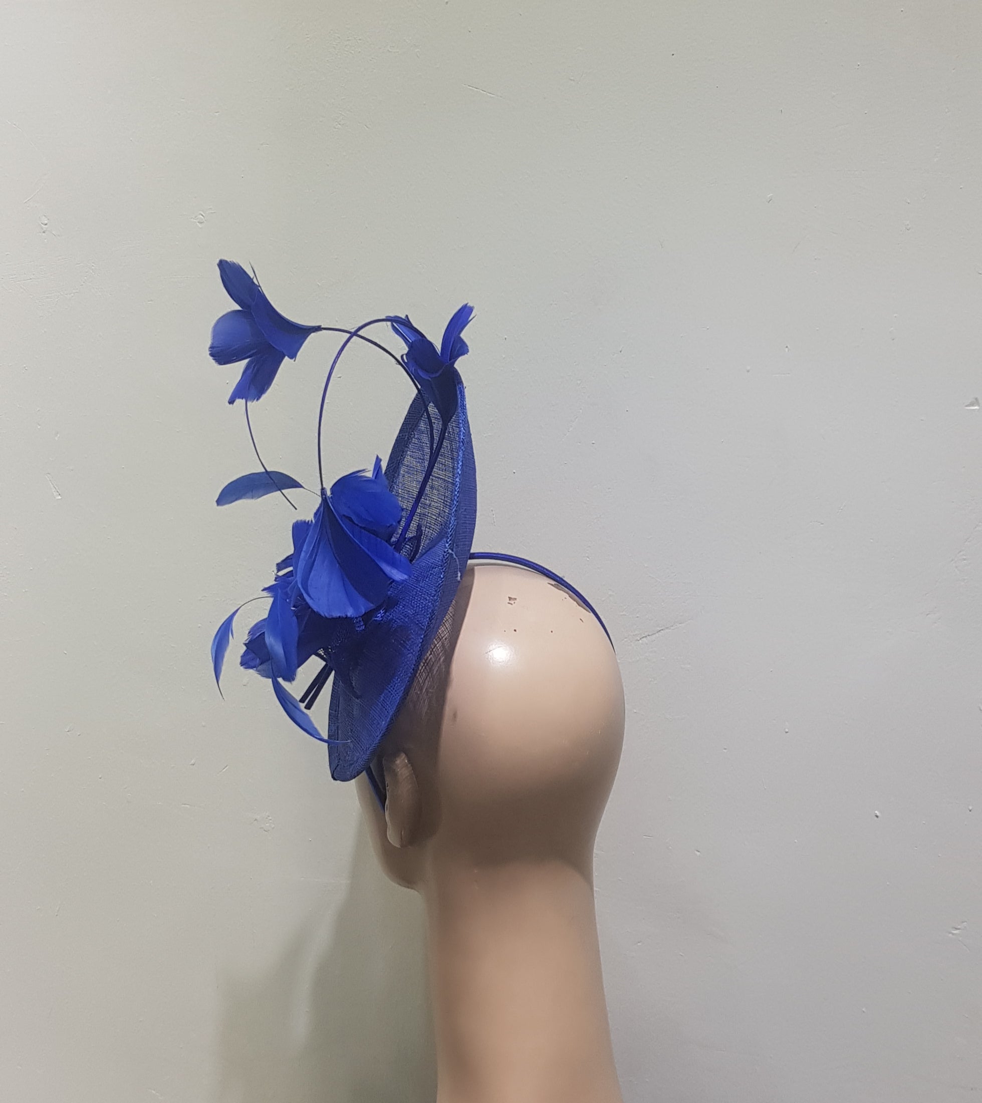 Sapphire Sinamay Feather-flowery Fascinator