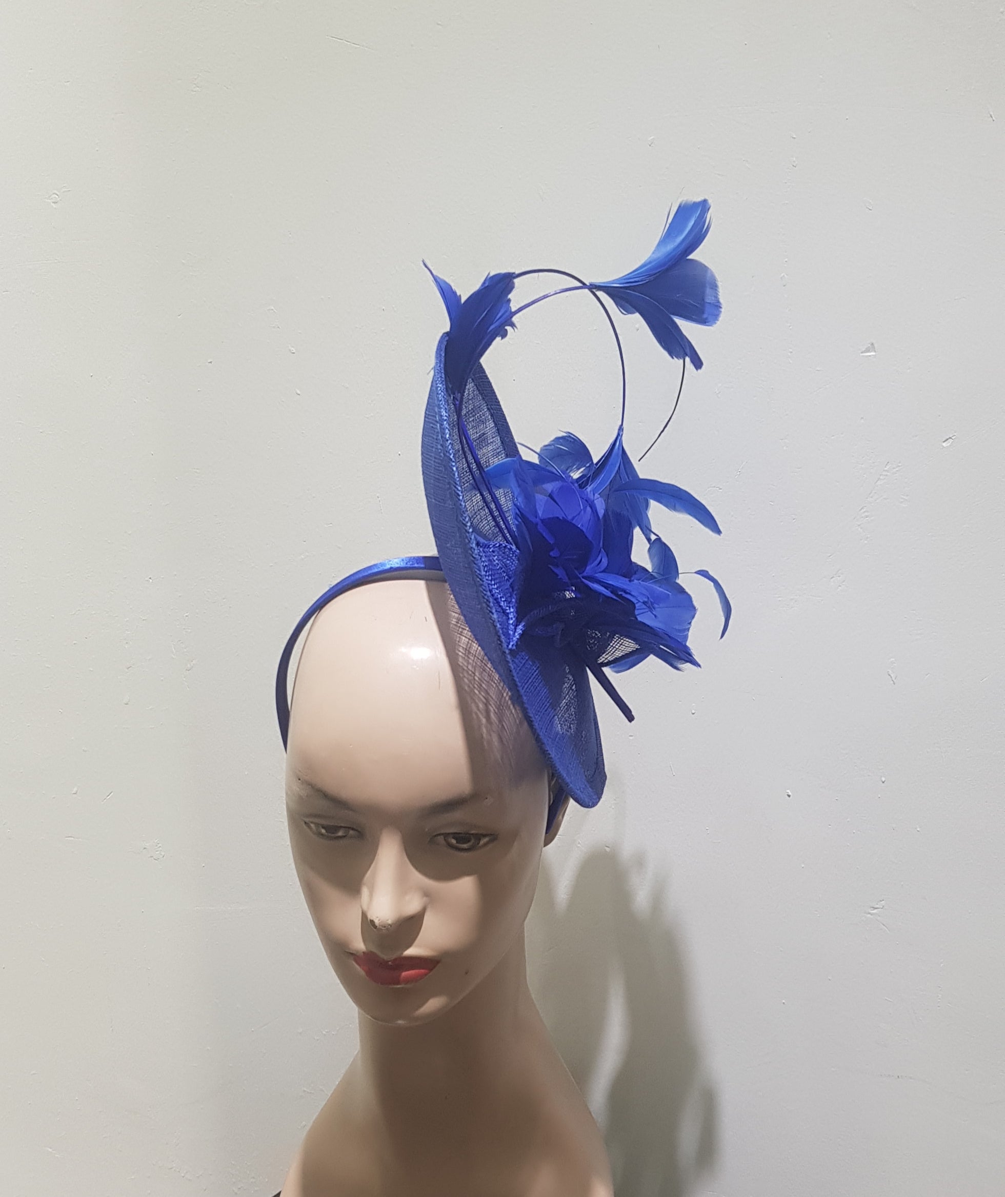 Sapphire Sinamay Feather-flowery Fascinator