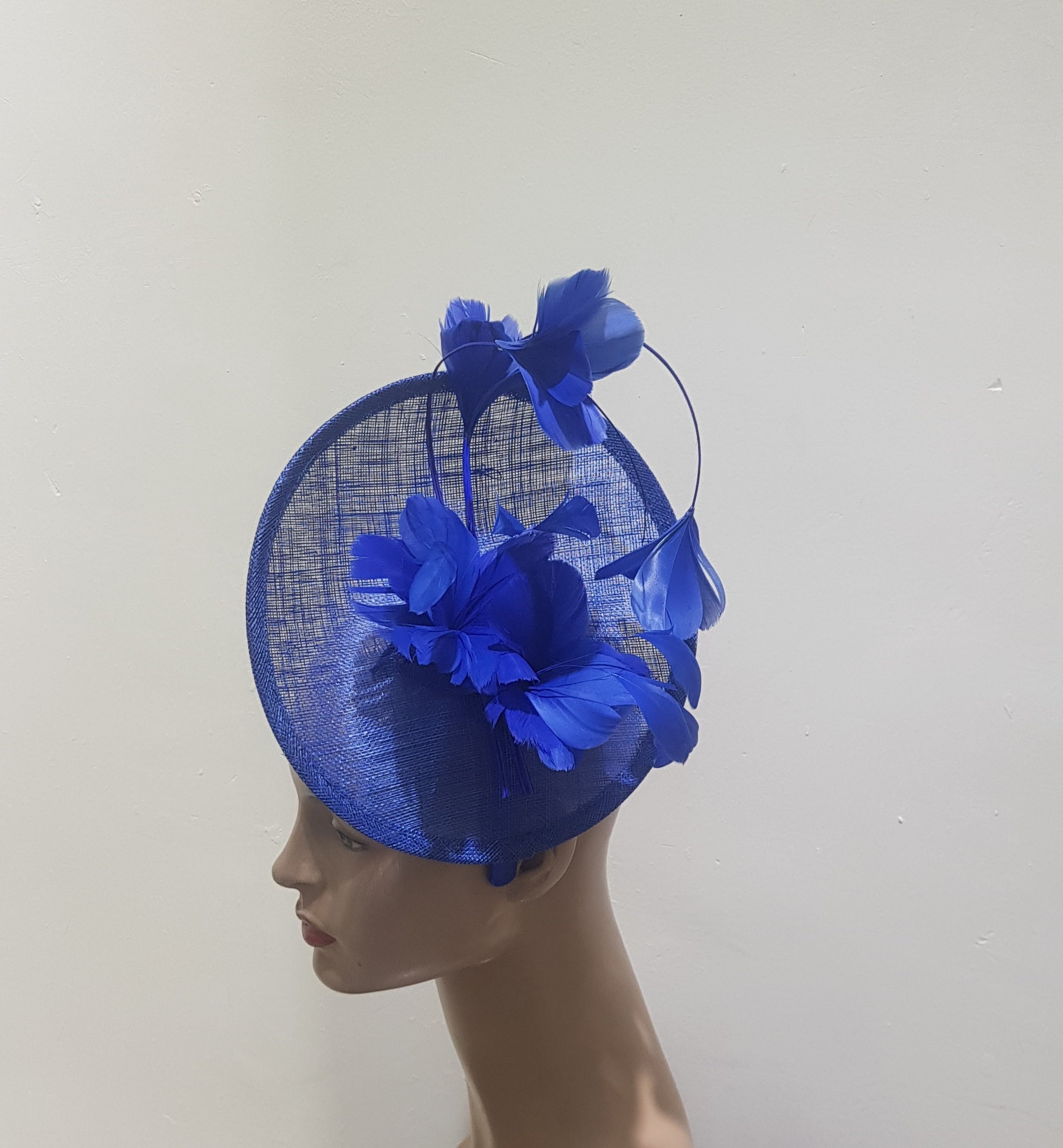 Sapphire Sinamay Feather-flowery Fascinator