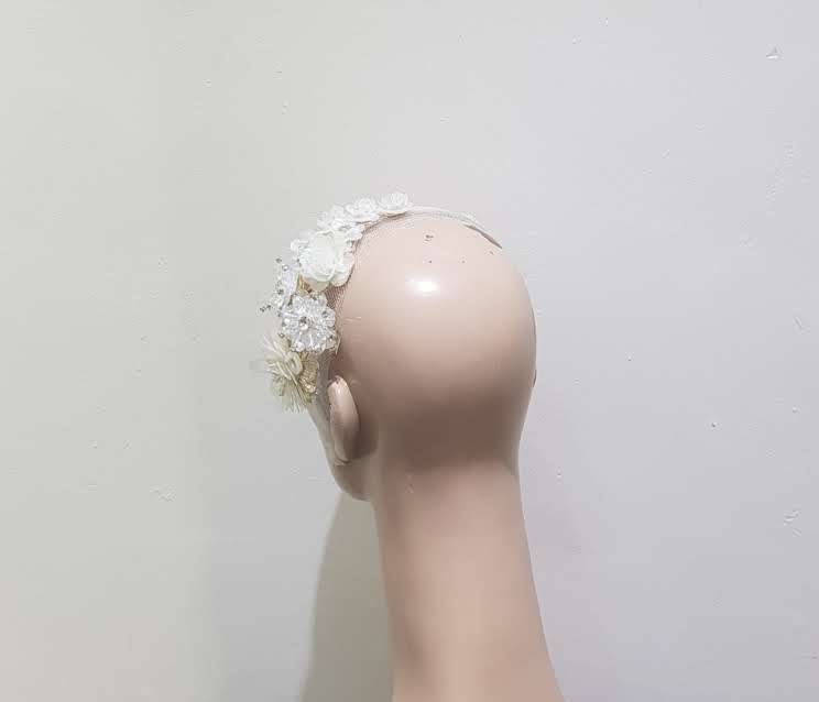 "Opalescent Blossom Bridal Headpiece"