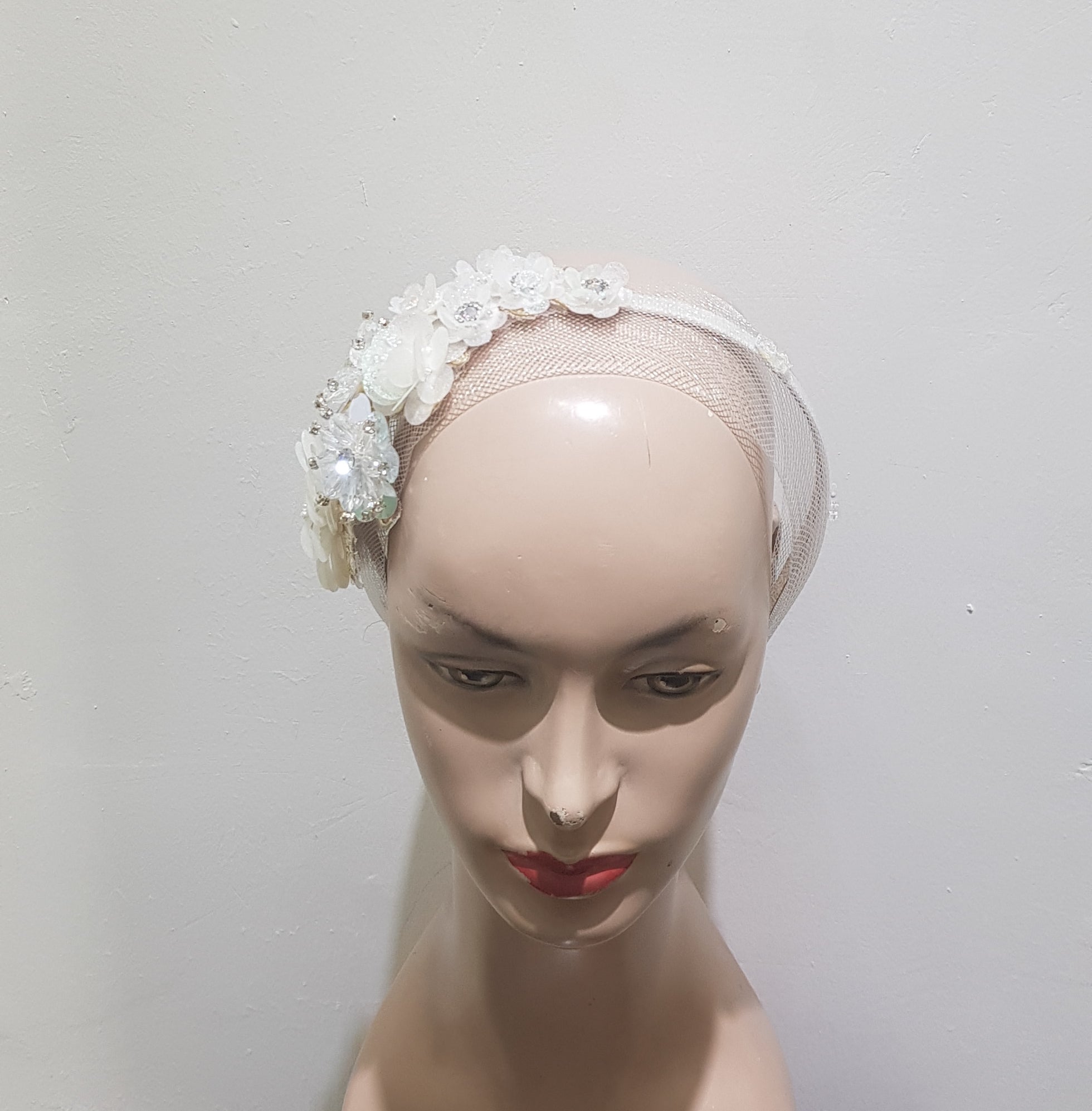 "Opalescent Blossom Bridal Headpiece"