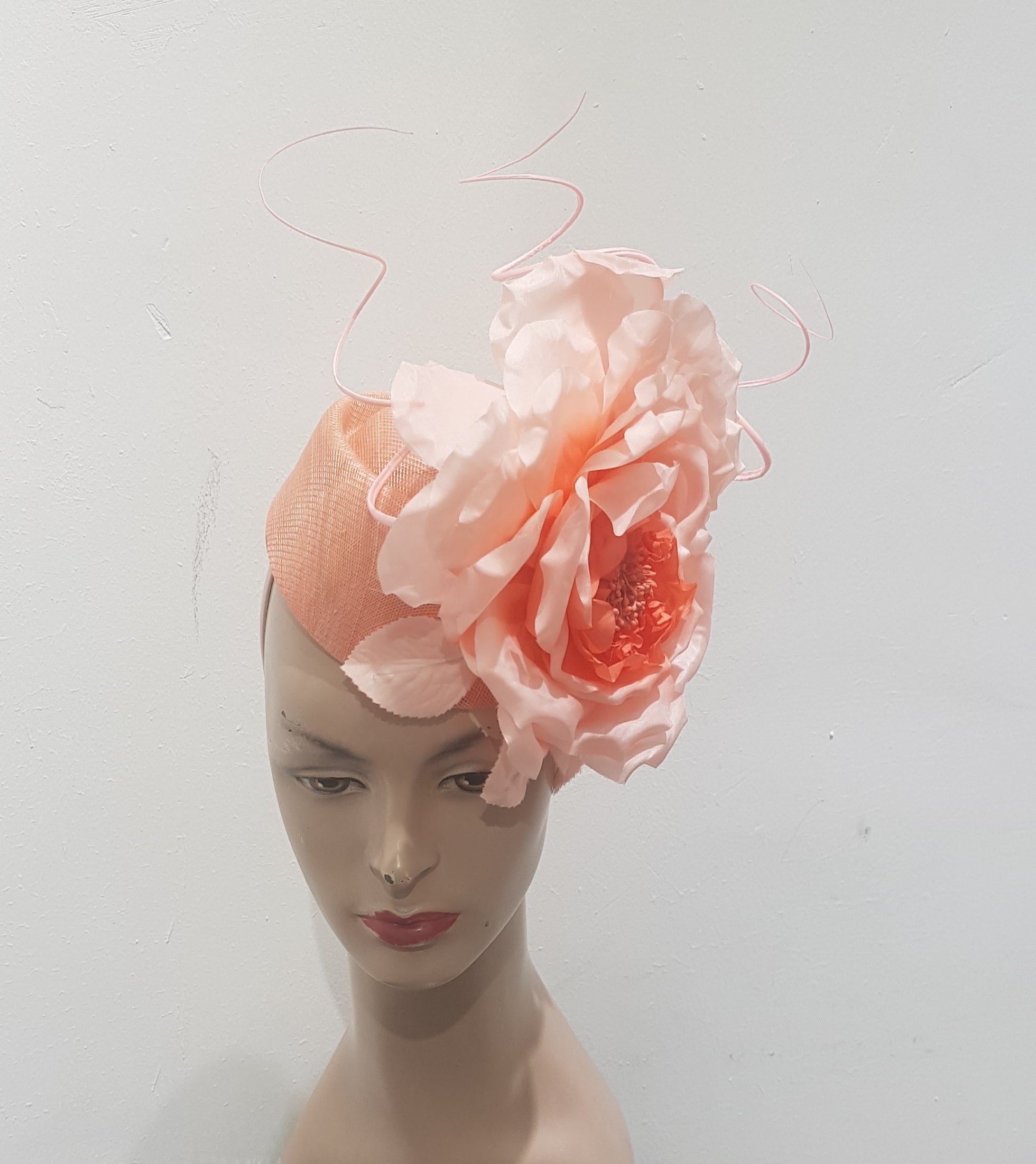 Coral Blossom Handcrafted Fascinator