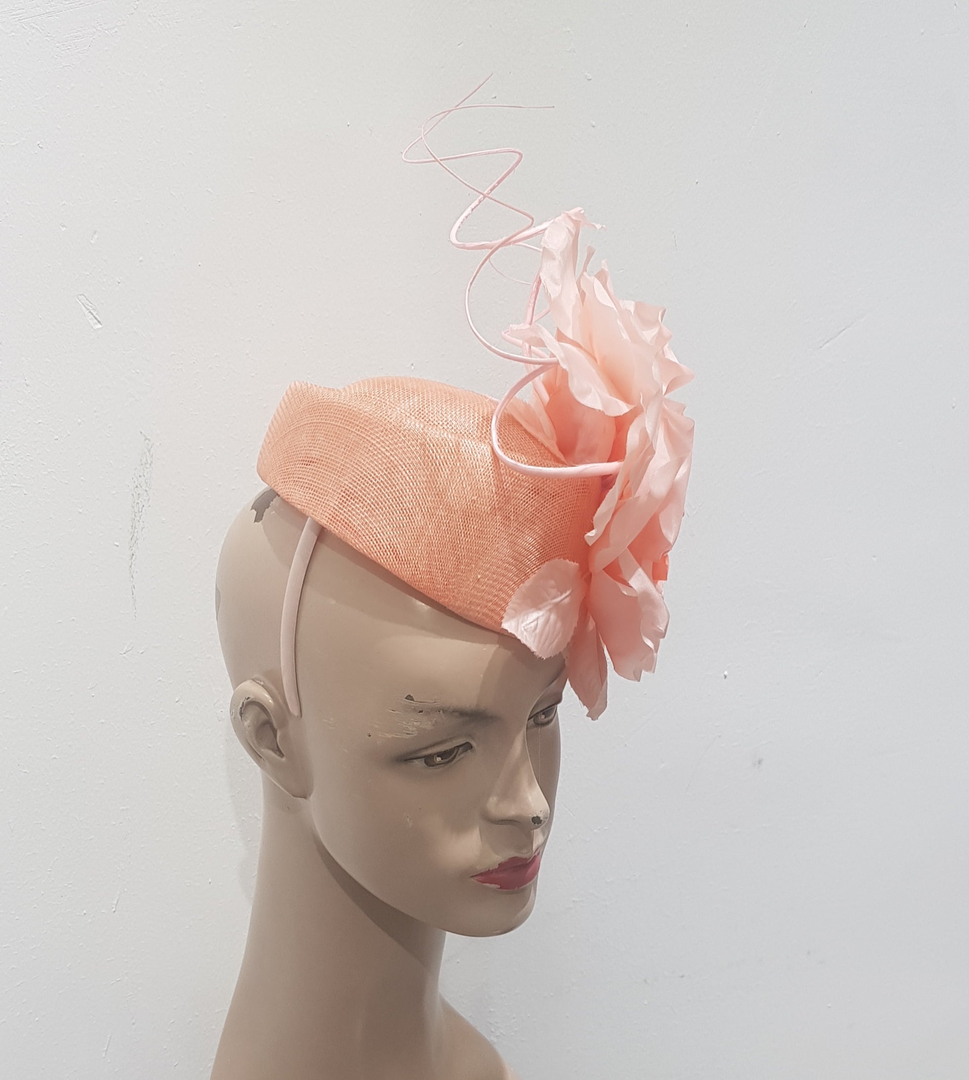 Coral Blossom Handcrafted Fascinator