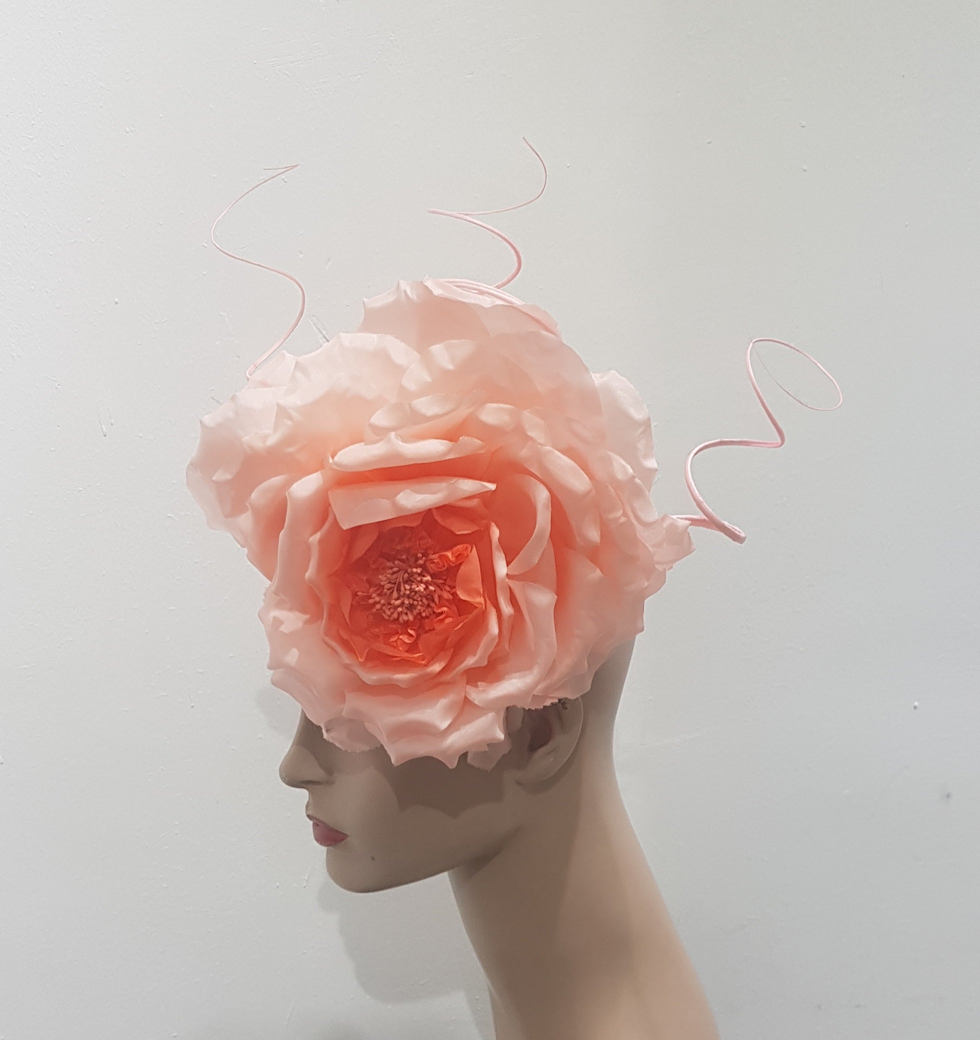 Coral Blossom Handcrafted Fascinator