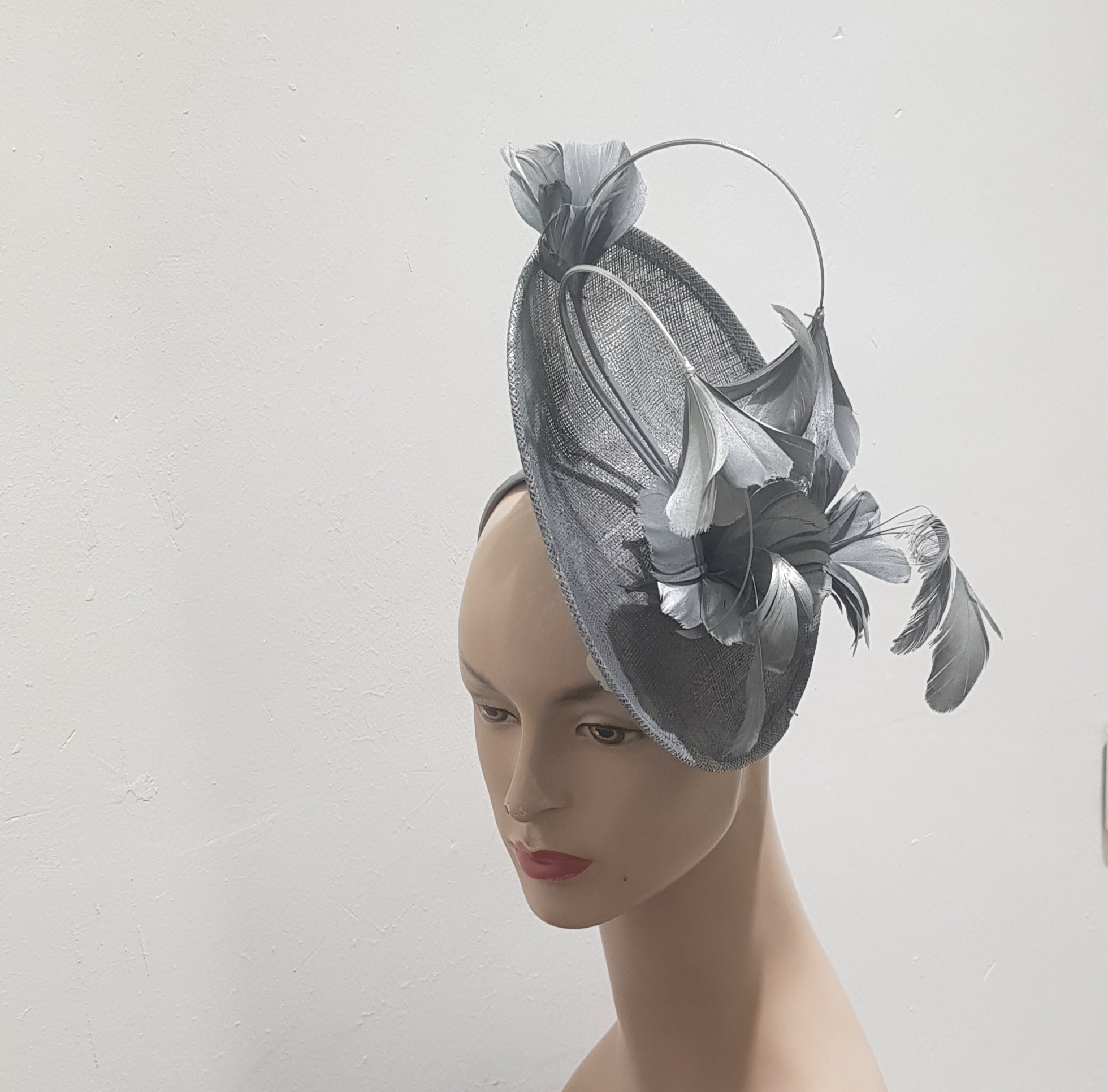 Sapphire Sinamay Feather-flowery Fascinator