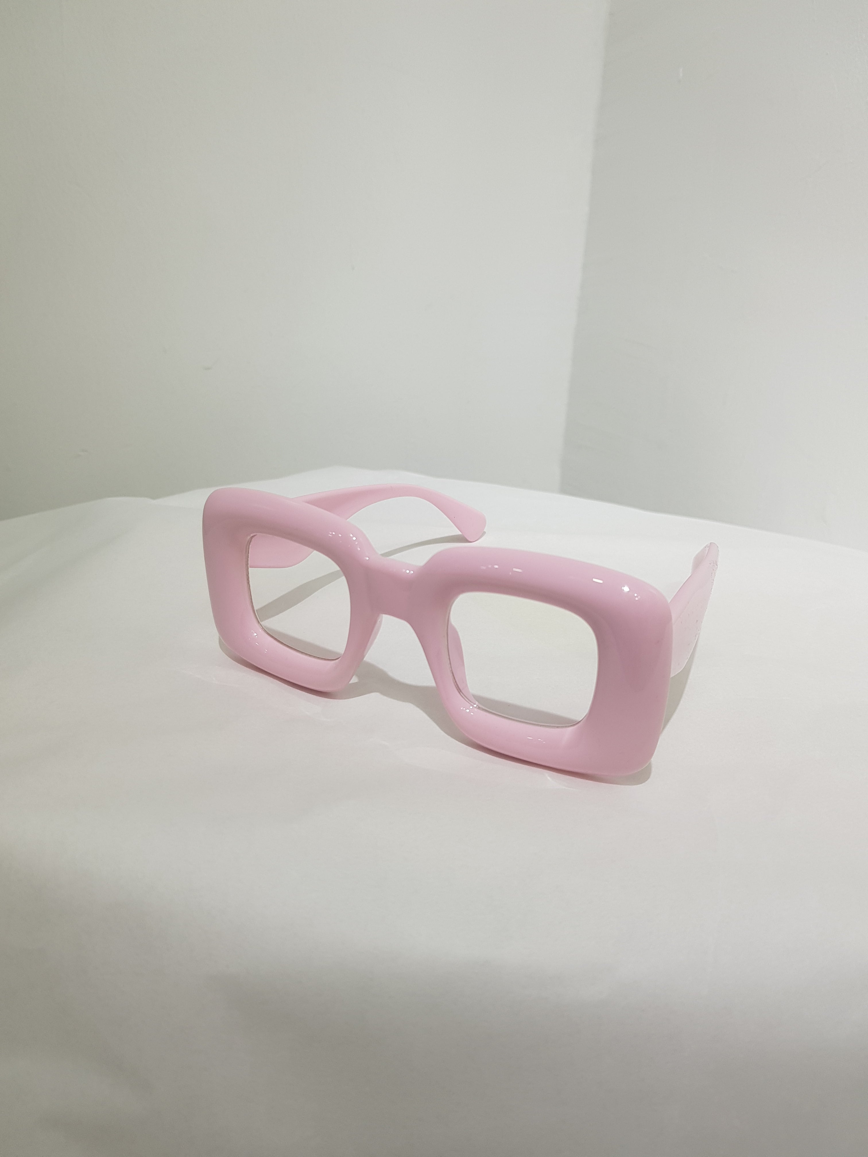 Trendy, candy colored square sunglasses