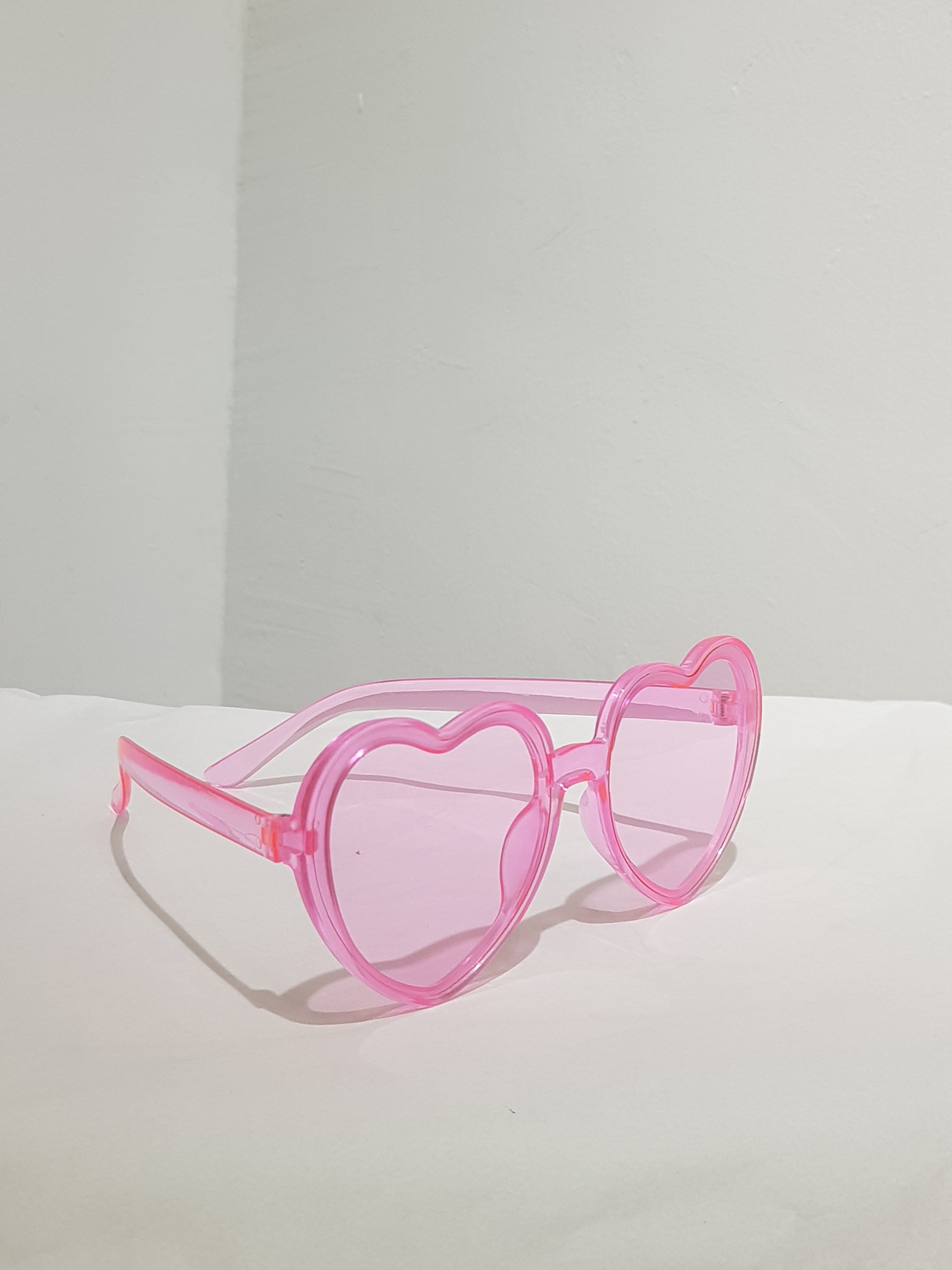 Playful Heart-Shaped Colorful Sunglasses Collection