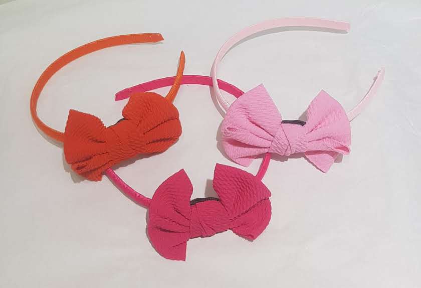 4 inches Charming Textured Bow Headband