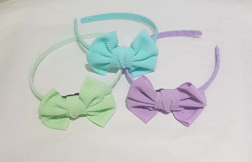 4 inches Charming Textured Bow Headband