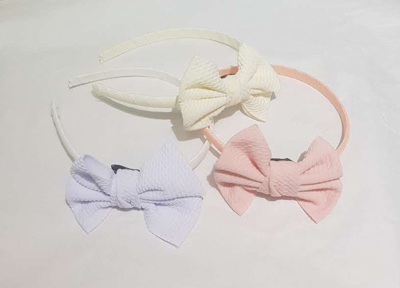 4 inches Charming Textured Bow Headband