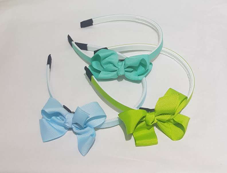 3inches Grosgrain Hairbow on Plastic Headband