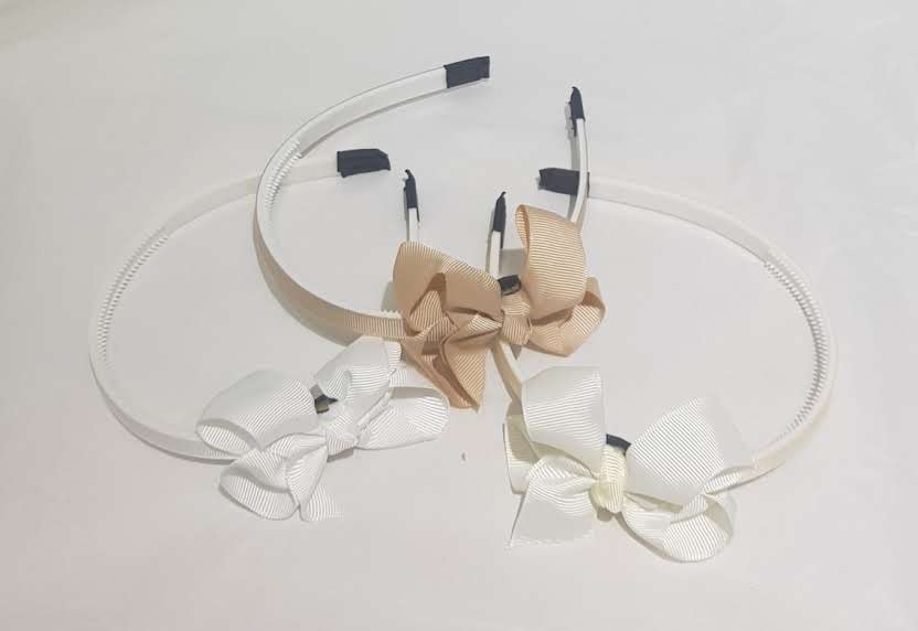 3inches Grosgrain Hairbow on Plastic Headband