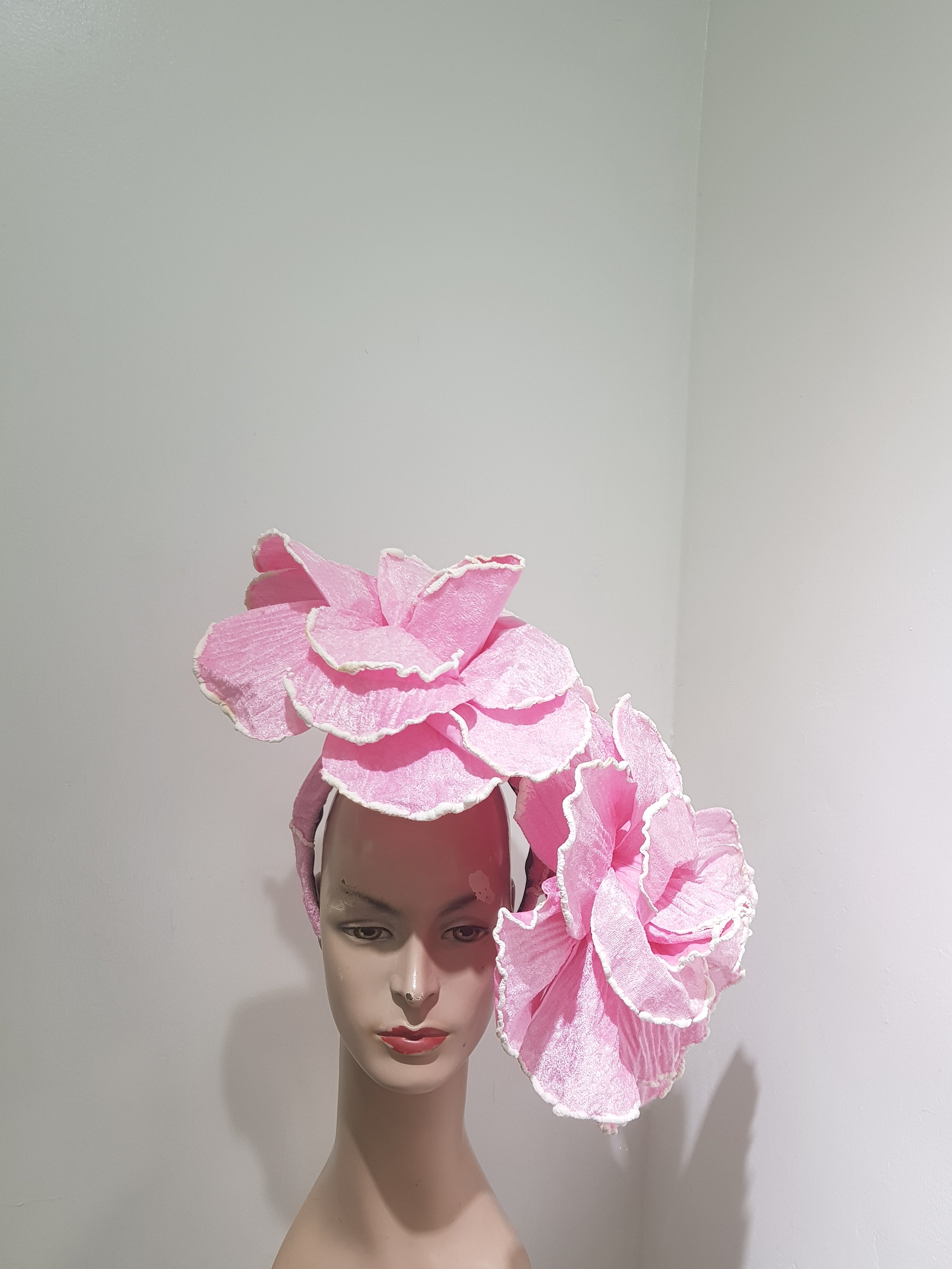 Blushing Petals Oversized Floral Fascinator