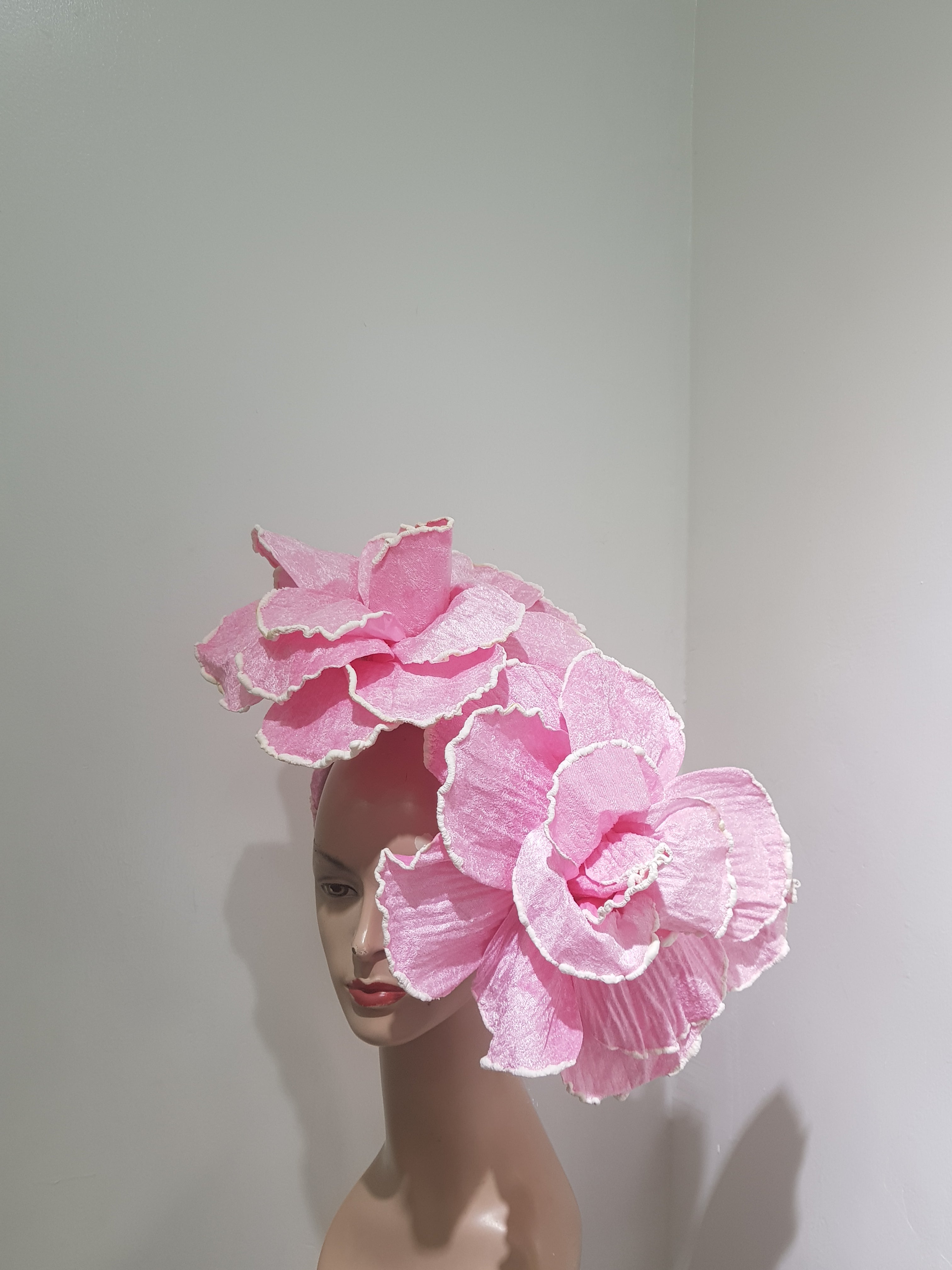 Blushing Petals Oversized Floral Fascinator