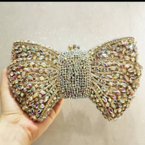 Luxurious crystal clutch bag