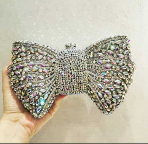 Luxurious crystal clutch bag