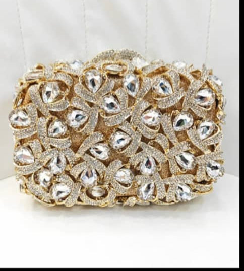 Large Rhinestone clutch bag