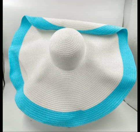 Glamorous Extra large, blocked straw hat for all your summer outings.