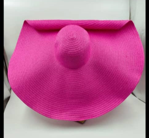 Glamorous Extra large, blocked straw hat for all your summer outings.