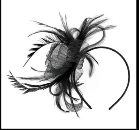 "Crin & feather fascinator"