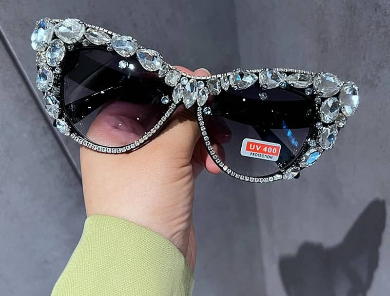 Glamorous crystal studded sunglasses