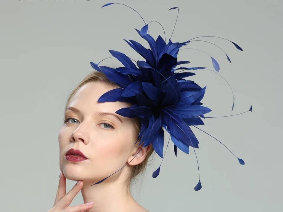 Azure Allure Feathered Fascinator