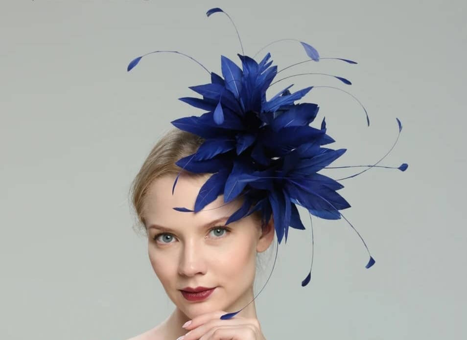 Azure Allure Feathered Fascinator