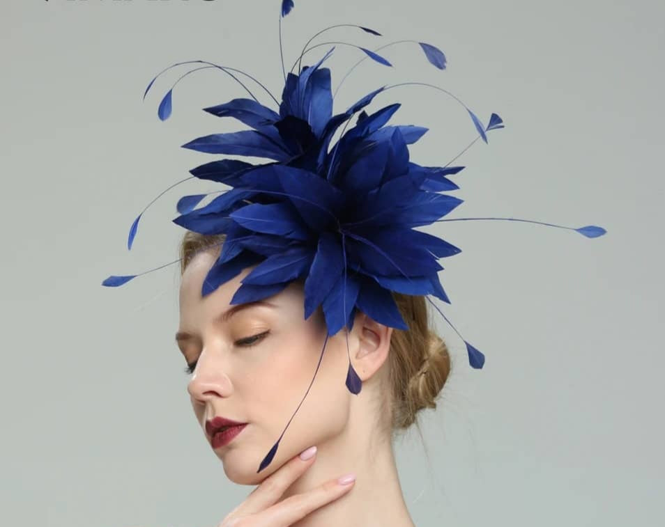 Azure Allure Feathered Fascinator