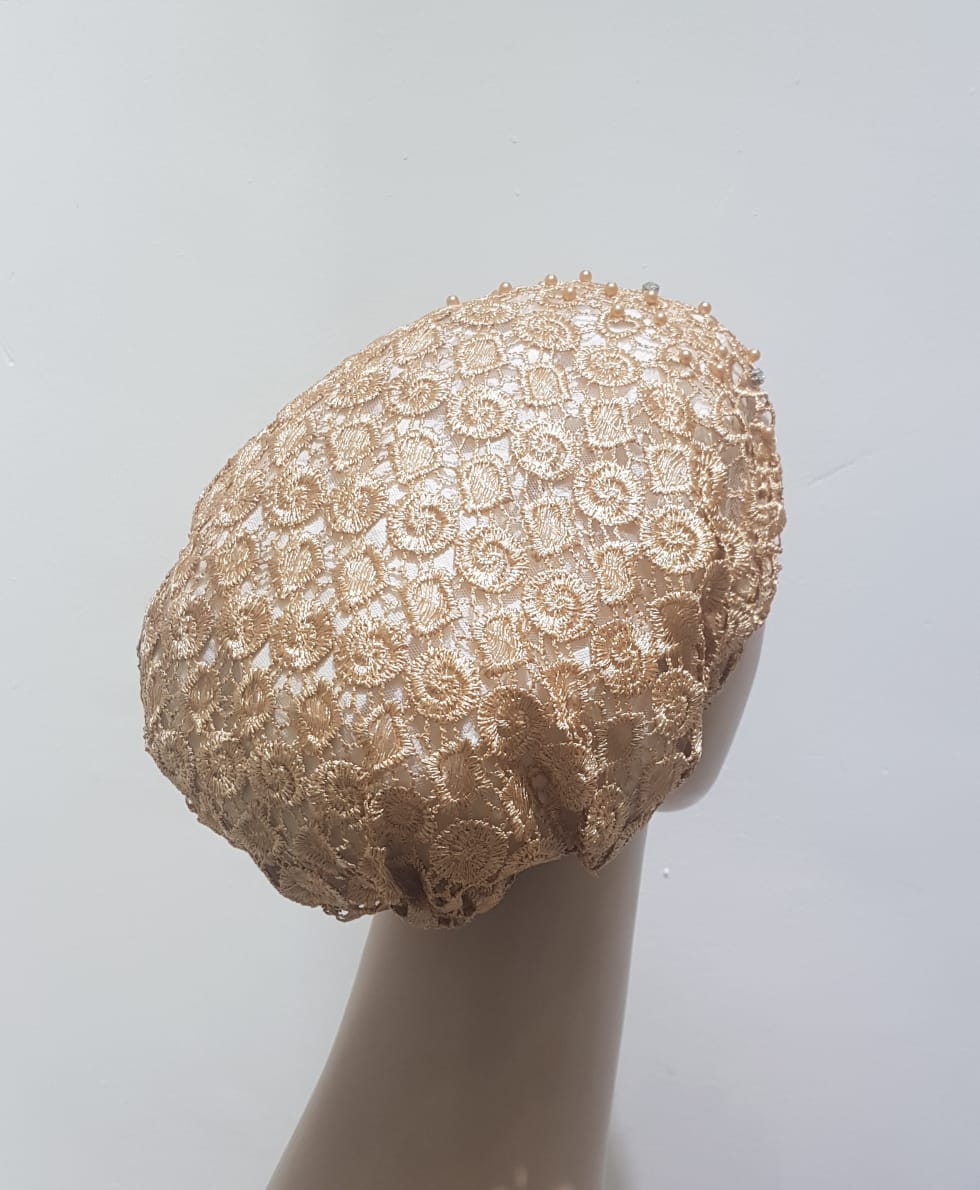 "Elegant Glow Lace"-Embellished Turban