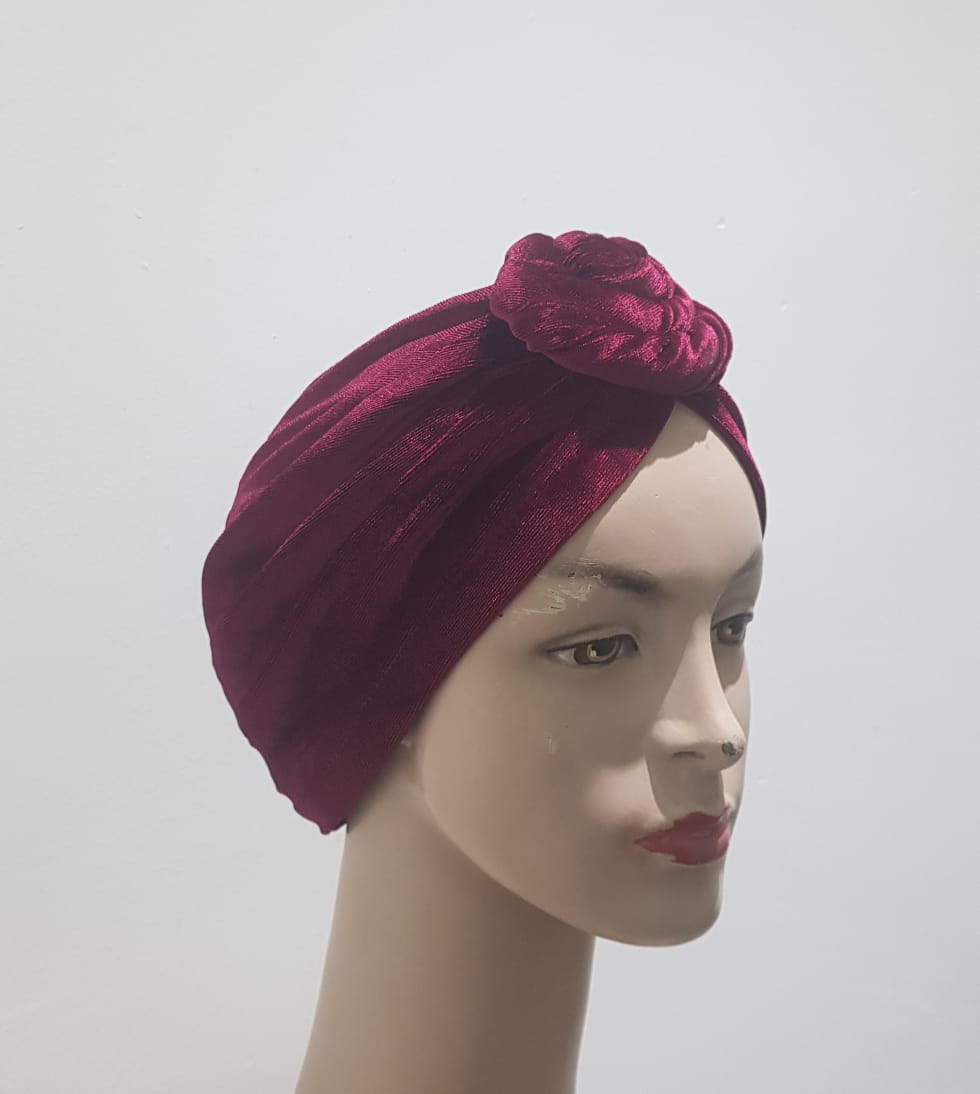 "Velvet Opulence Turban Headband"