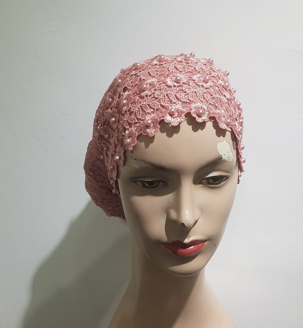 "Elegant Glow Lace"-Embellished Turban