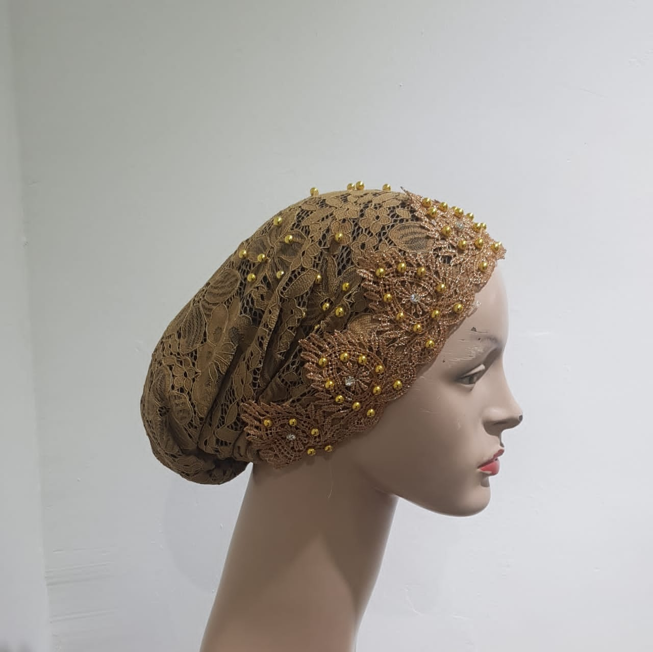 "Intricate Floral Pattern Turban"